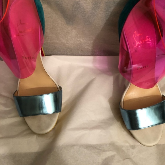 Christian Louboutin Multicolored Sandals Size 38 - Picture 5 of 8